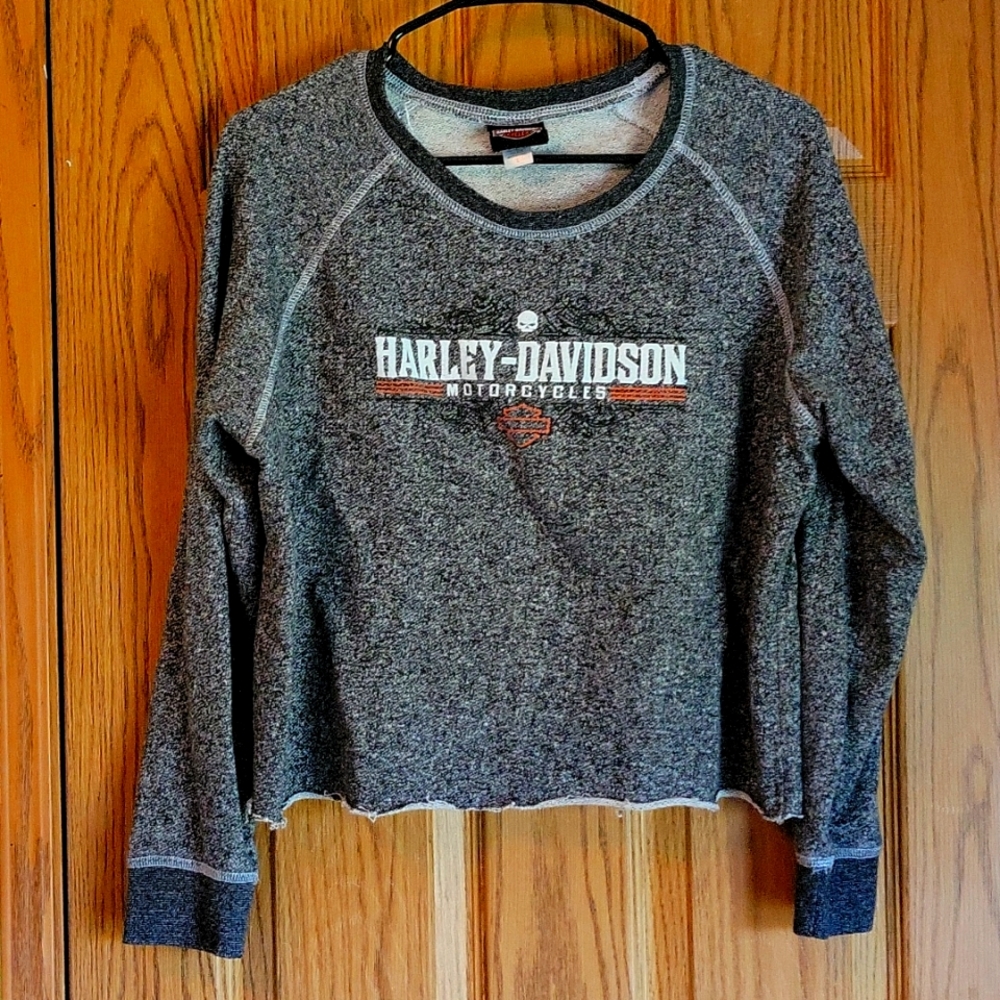 Cropped Harley Davidson Sweatshirt Cherokee North Carolina